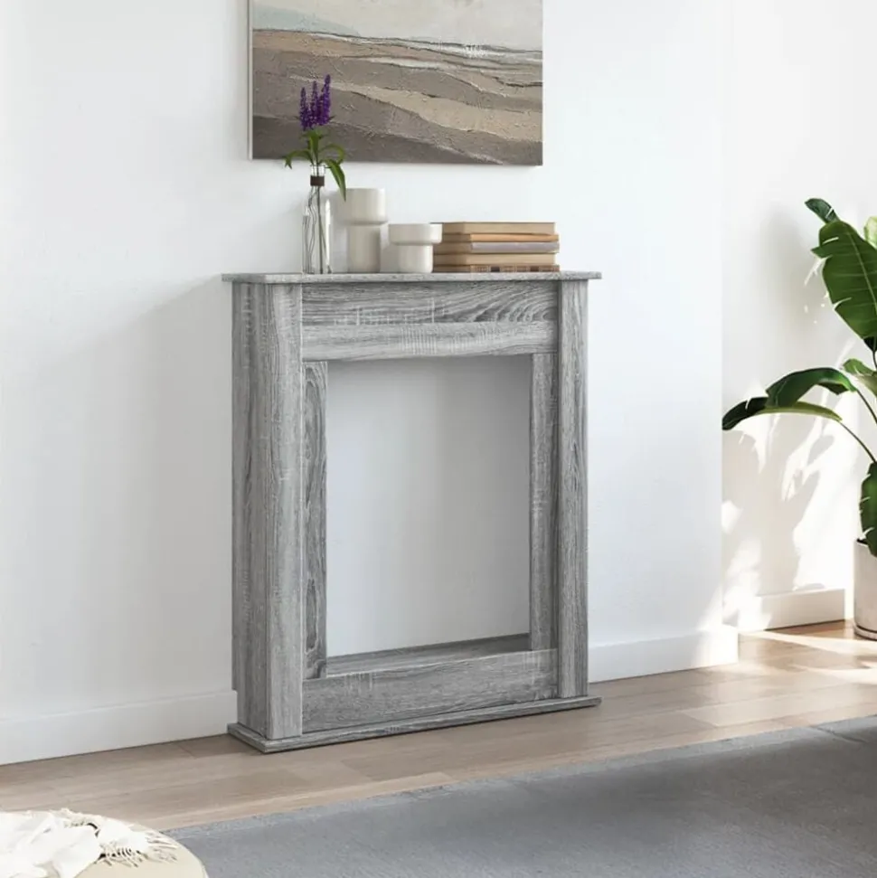 vidaXL Haardombouw 75x20x87,5 cm bewerkt hout grijs sonoma eikenkleur
