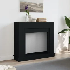 vidaXL Haardombouw 100x30x87,5 cm bewerkt hout zwart