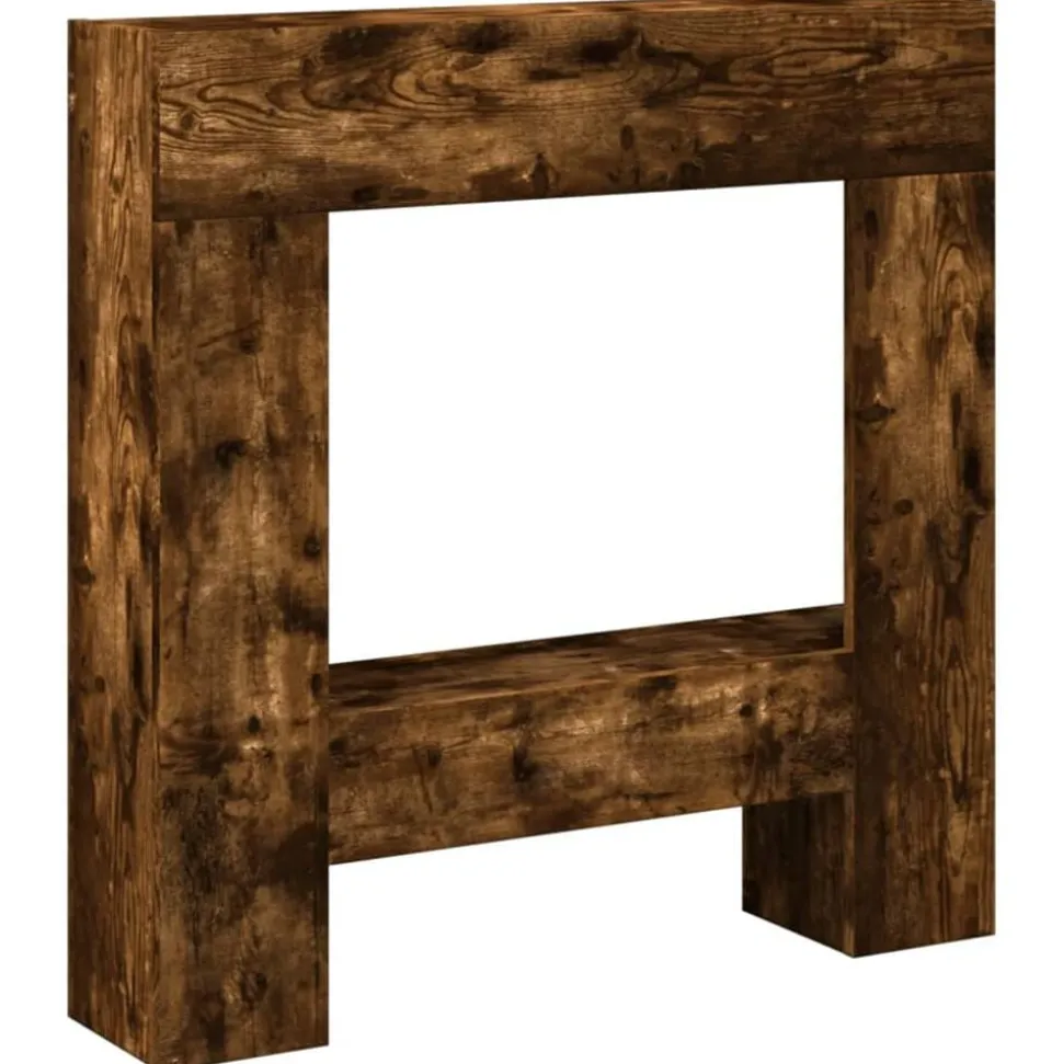 vidaXL Haardombouw 81x18x82 cm bewerkt hout gerookt eikenkleurig