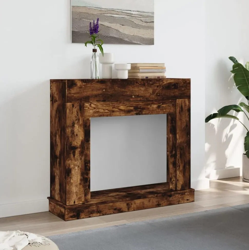 vidaXL Haardombouw 100x30x87,5 cm bewerkt hout gerookt eikenkleurig