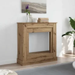 vidaXL Haardombouw 90x30x90 cm bewerkt hout artisanaal eikenkleurig