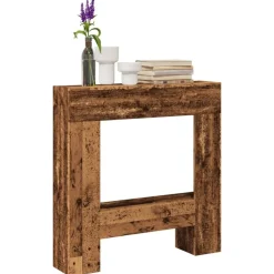 vidaXL Haardombouw 81x18x82 cm bewerkt hout oud houtkleurig