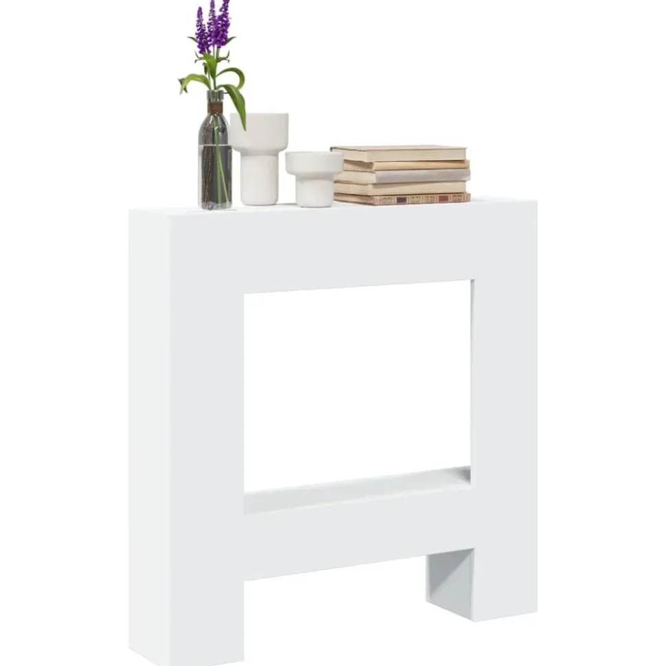 vidaXL Haardombouw 81x18x82 cm bewerkt hout wit