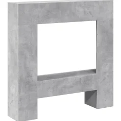 vidaXL Haardombouw 81x18x82 cm bewerkt hout betongrijs