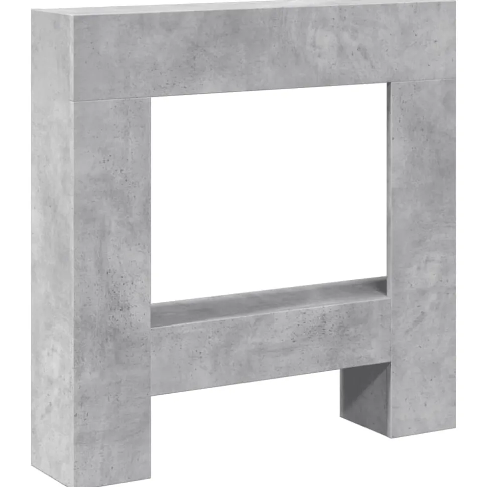 vidaXL Haardombouw 81x18x82 cm bewerkt hout betongrijs