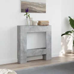 vidaXL Haardombouw 81x18x82 cm bewerkt hout betongrijs