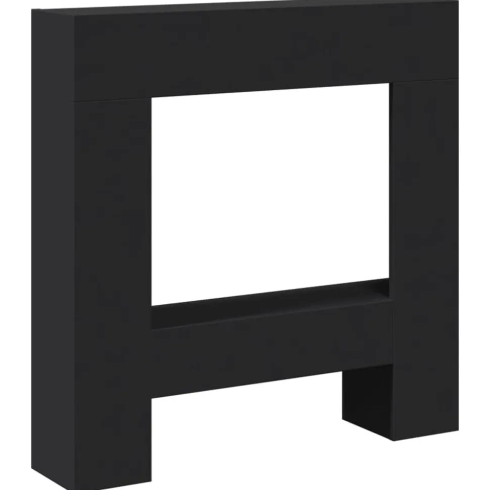 vidaXL Haardombouw 81x18x82 cm bewerkt hout zwart