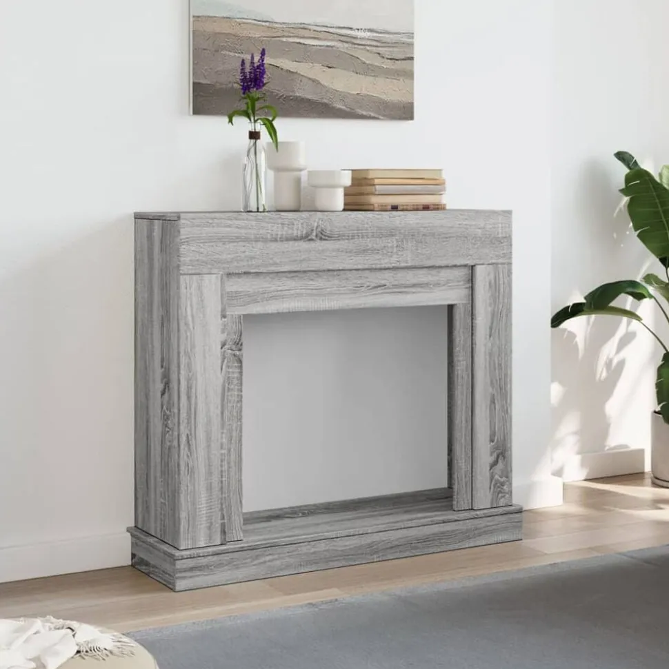 vidaXL Haardombouw 100x30x87,5 cm bewerkt hout grijs sonoma eikenkleur