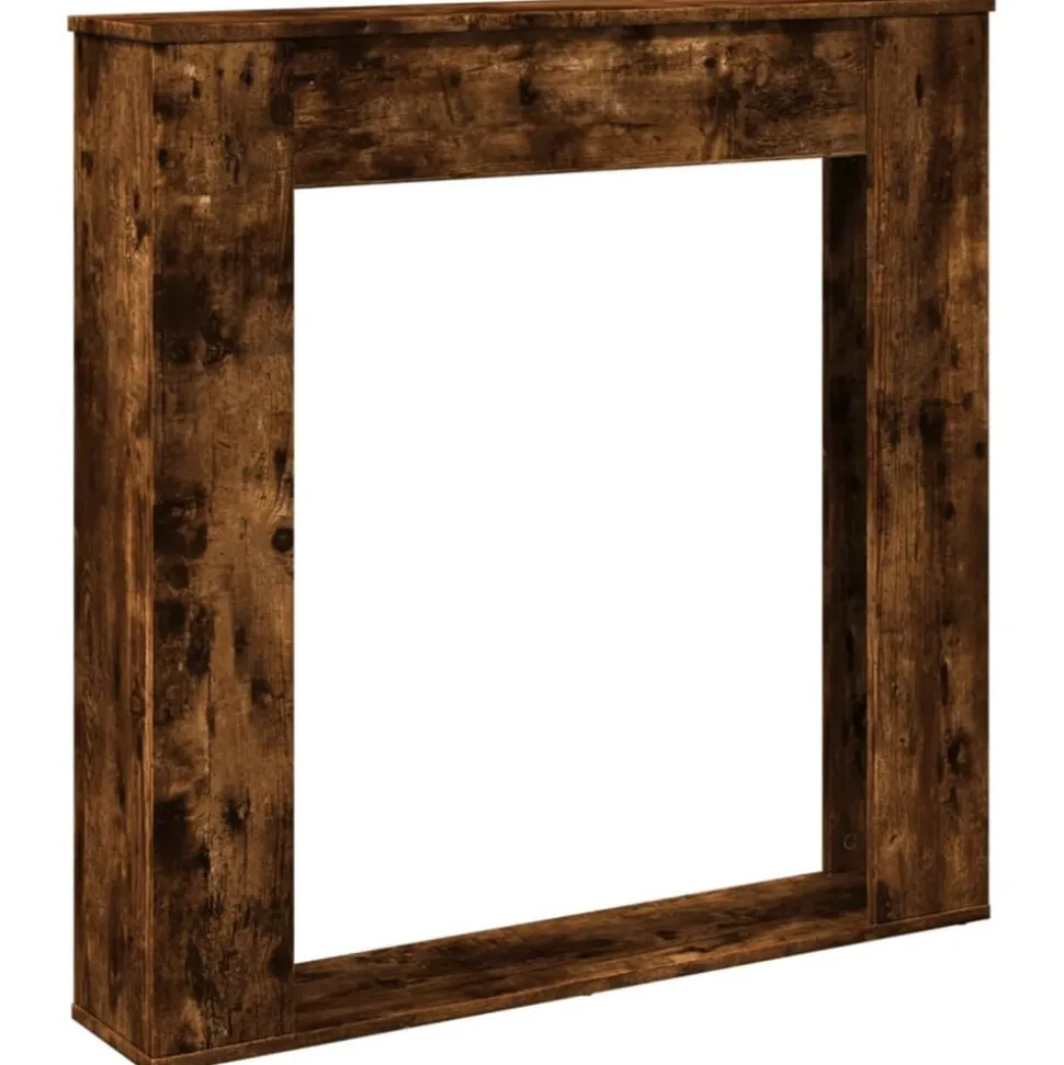 vidaXL Haardombouw 100x20x100 cm bewerkt hout gerookt eikenkleurig