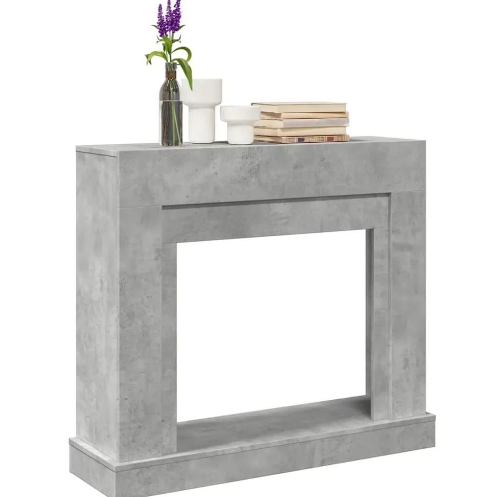 vidaXL Haardombouw 100x30x87,5 cm bewerkt hout betongrijs