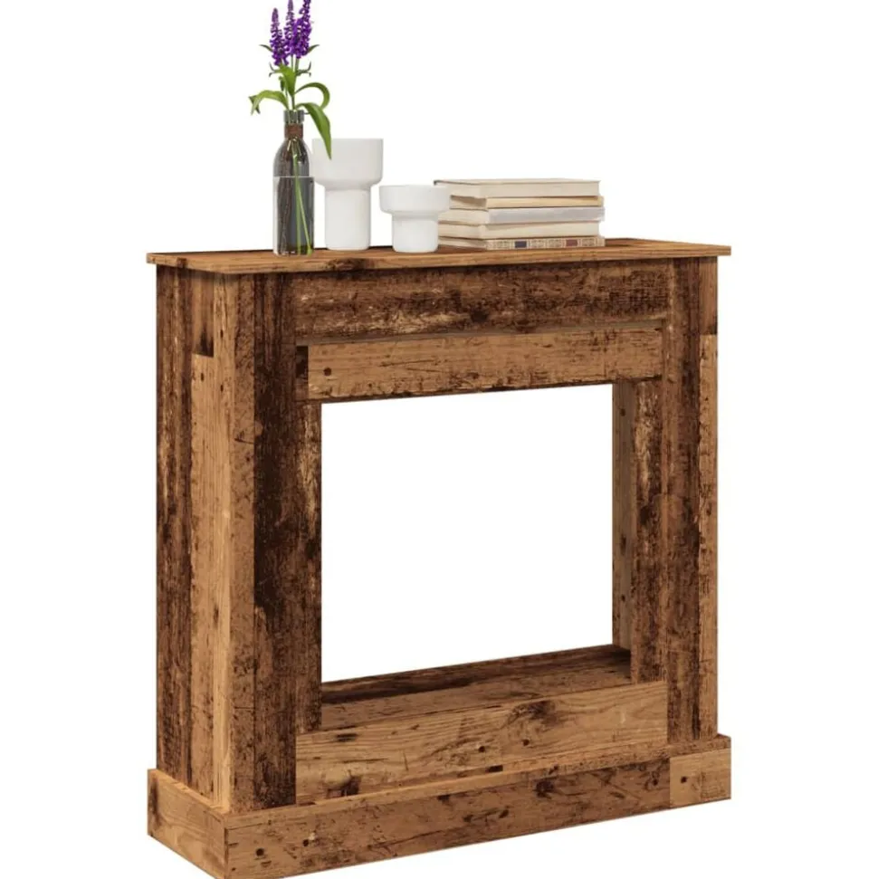 vidaXL Haardombouw 90x30x90 cm bewerkt hout oud houtkleurig
