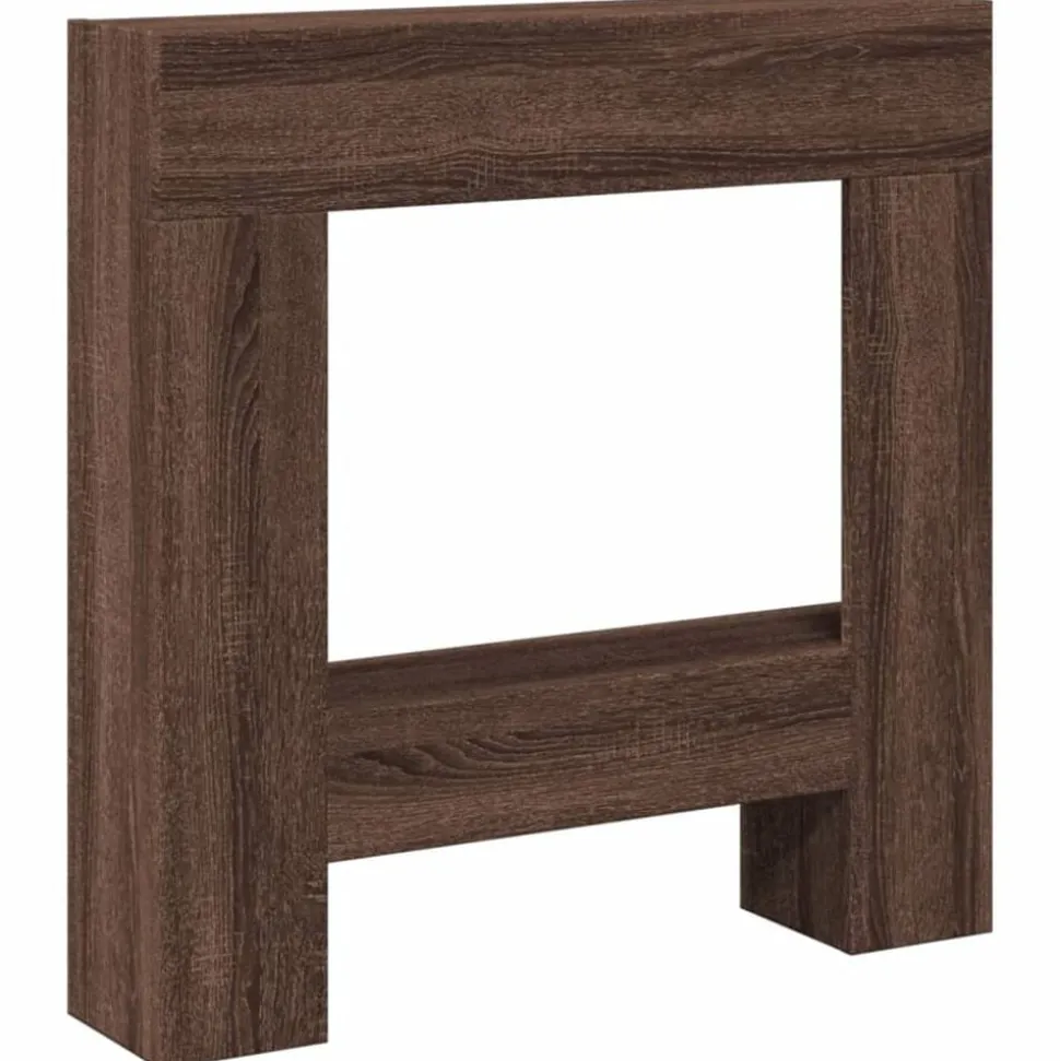 vidaXL Haardombouw 81x18x82 cm bewerkt hout bruin eikenkleurig
