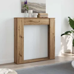 vidaXL Haardombouw 100x20x100 cm bewerkt hout artisanaal eikenkleurig