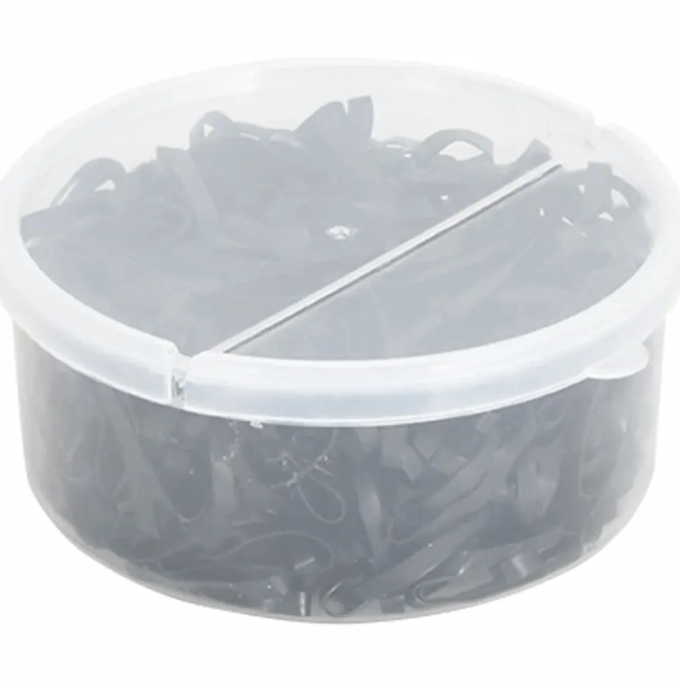 vidaXL Haarelastiekjes paard 500 st silicone zwart
