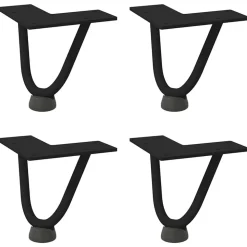 vidaXL Haarnadelpoten voor Salontafel 4 st 10 cm massief staal zwart
