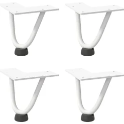vidaXL Haarnadelpoten voor Salontafel 4 st 10 cm massief staal wit
