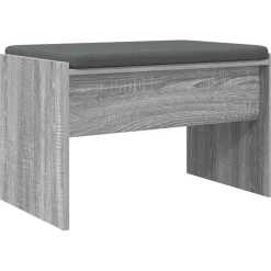 vidaXL Halbank met kussen Grijs Sonoma 63 x 38 x 40 cm