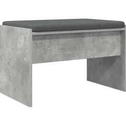 vidaXL Halbank met kussen Beton Grijs 63 x 38 x 40 cm