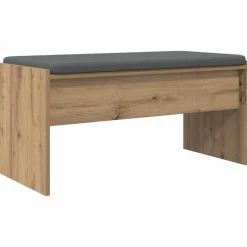 vidaXL Halbank met kussen Artisan Eiken 83 x 38 x 40 cm