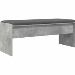 vidaXL Halbank met kussen Beton Grijs 103 x 38 x 40 cm