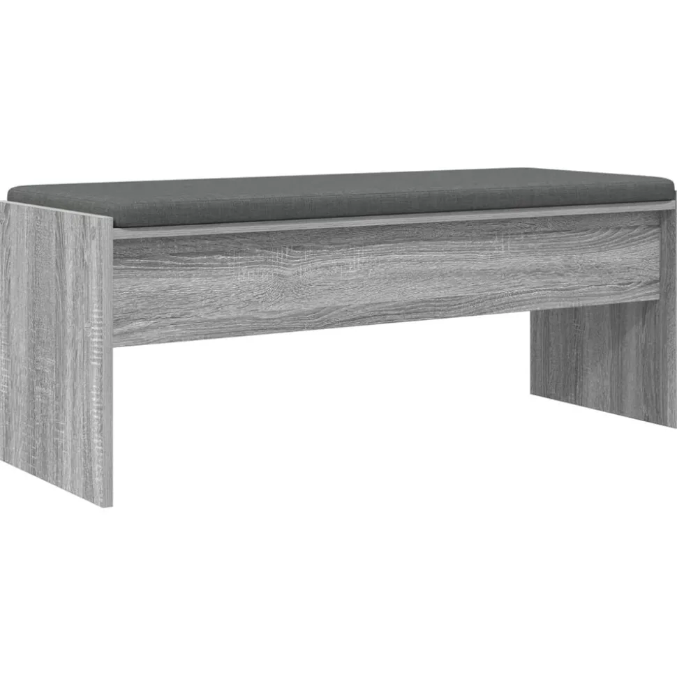vidaXL Halbank met kussen Grijs Sonoma 103 x 38 x 40 cm