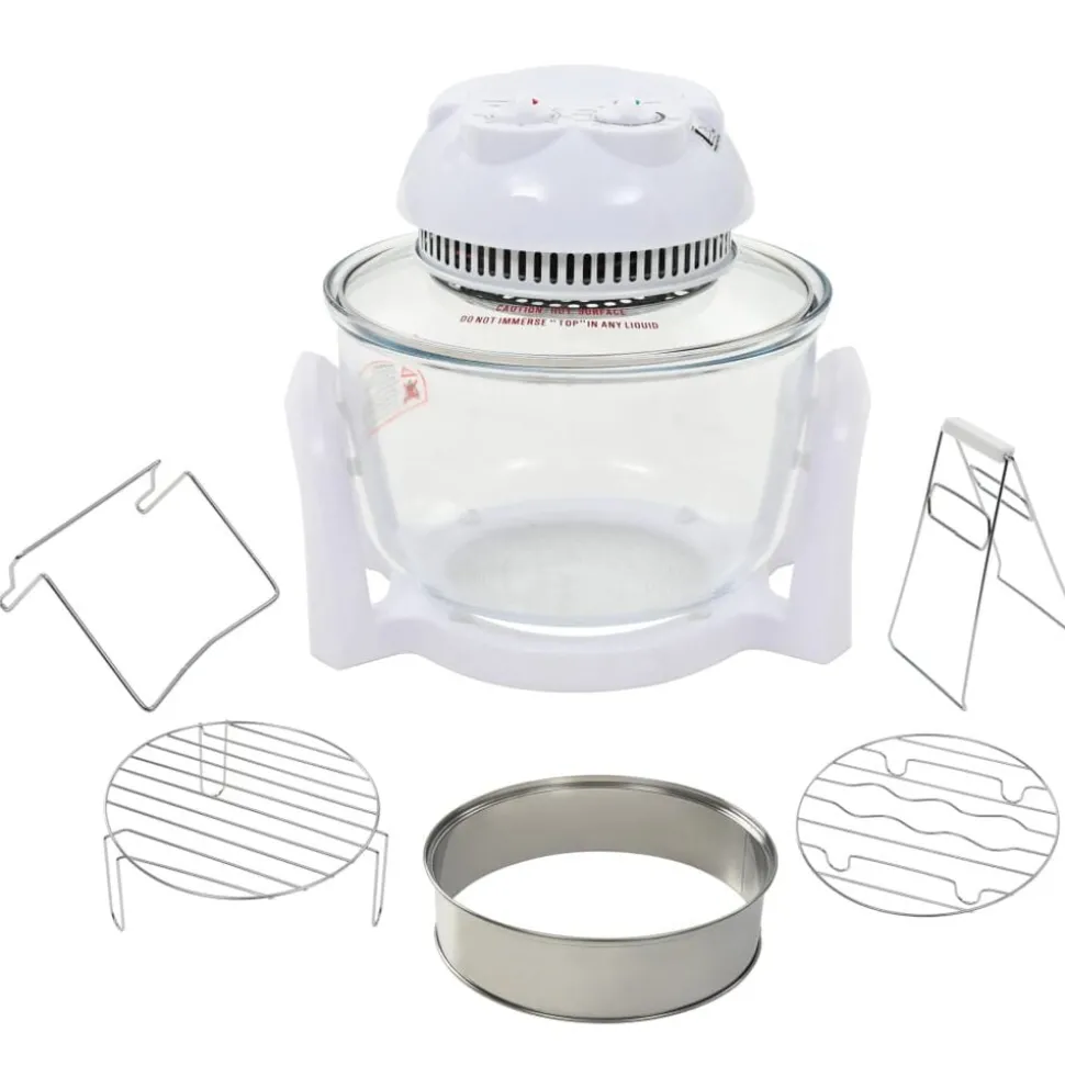 vidaXL Halogeen heteluchtoven met uitbreidingsring 800 W 10 L