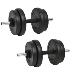 vidaXL Halter met gewichten 40 kg