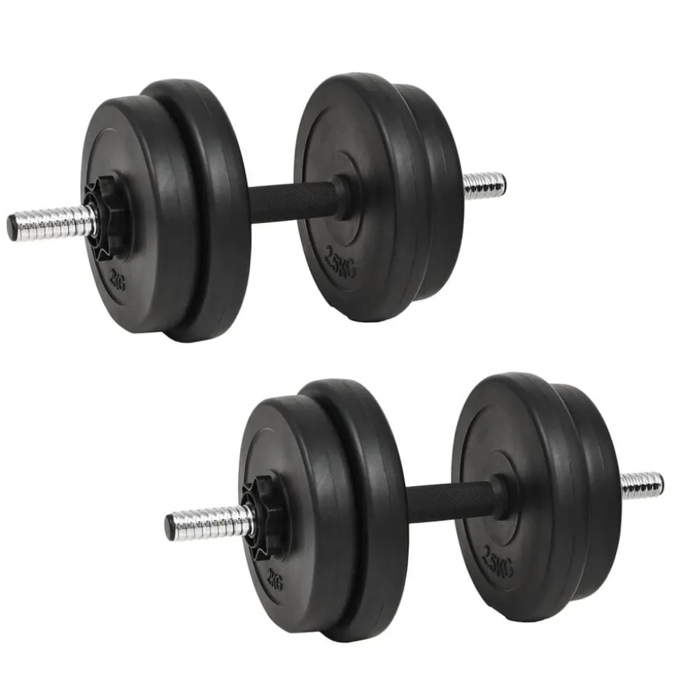 vidaXL Halter met gewichten 40 kg