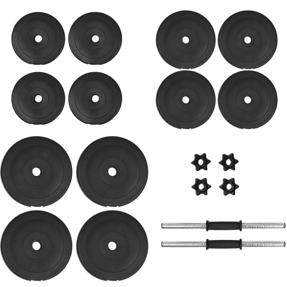 vidaXL Halter met gewichten 40 kg