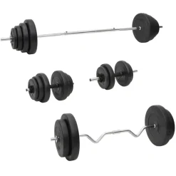 vidaXL Halterset met gewichten 120 kg