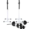 vidaXL Halter-/squatrek met halterset 30,5 kg