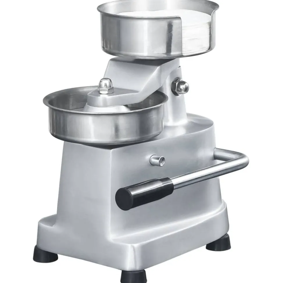 vidaXL Hamburgerpersmachine met 500 scheidingsbladen 10 cm aluminium