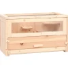 vidaXL Hamsterkooi 60x30x35 cm massief vurenhout