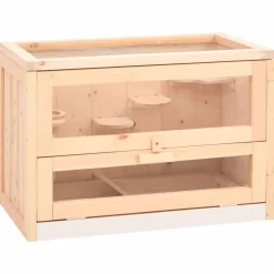 vidaXL Hamsterkooi 60x35,5x42 cm massief vurenhout