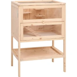 vidaXL Hamsterkooi 55x40x80 cm massief vurenhout