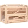 vidaXL Hamsterkooi 80x40x43 cm massief vurenhout