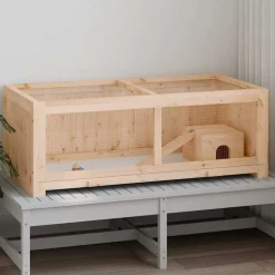 vidaXL Hamsterkooi 104x52x38 cm massief vurenhout