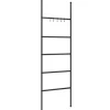 vidaXL Handdoekenrek met 5 niveaus, zwart 58x175 cm, ijzer