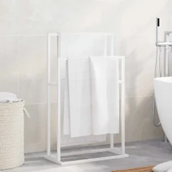 vidaXL Handdoekenrek vrijstaand 48x24x78,5 cm ijzer wit