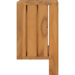 vidaXL Handdoekenrek wandmontage 35x20x35 cm massief teakhout