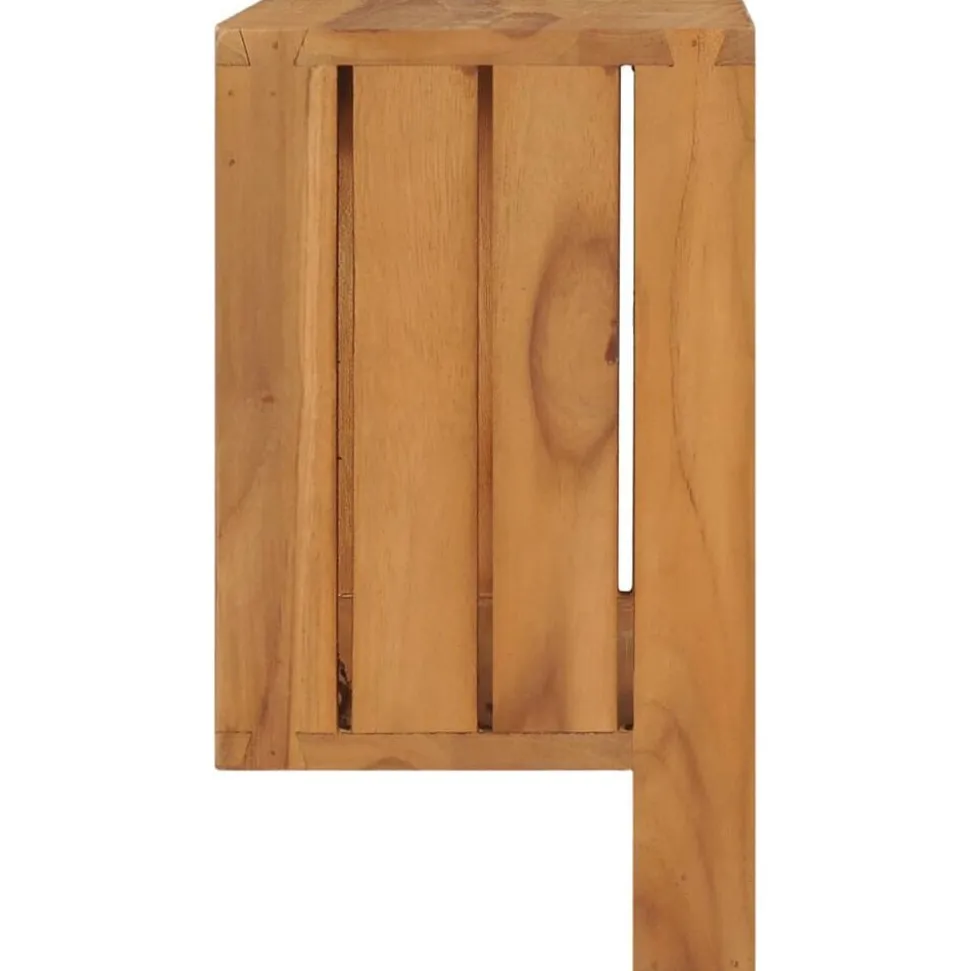 vidaXL Handdoekenrek wandmontage 35x20x35 cm massief teakhout