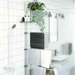 vidaXL Handdoekenrek 47x280 cm aluminium