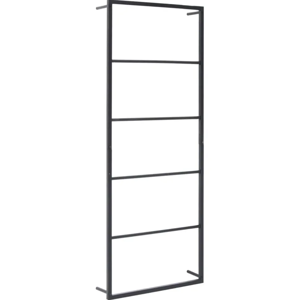 vidaXL Handdoekenrek 45x10x115 cm staal zwart