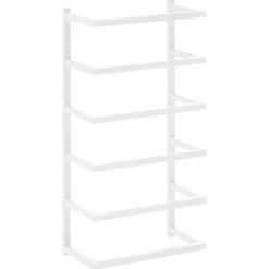 vidaXL Handdoekenrek 24x12x48 cm staal wit