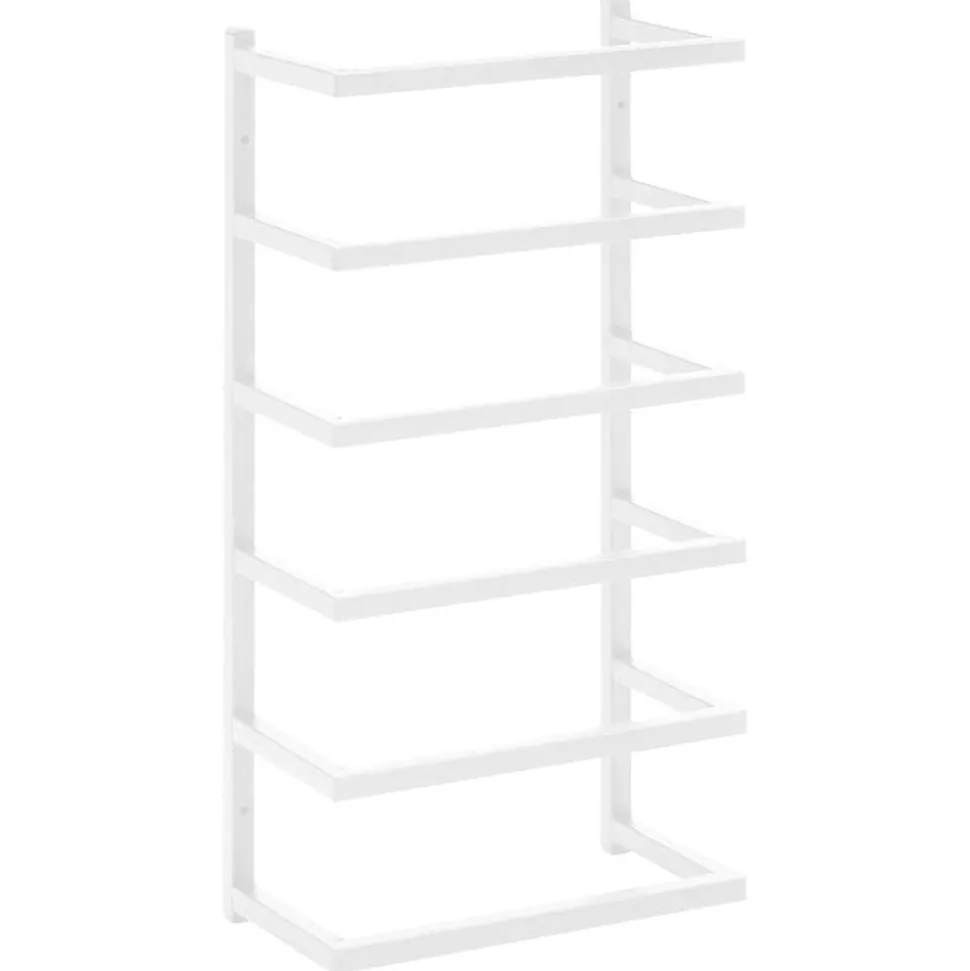 vidaXL Handdoekenrek 24x12x48 cm staal wit