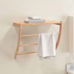 vidaXL Handdoekenrek 60x25,5x49 cm massief walnotenhout