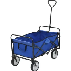 vidaXL Handkar inklapbaar staal blauw