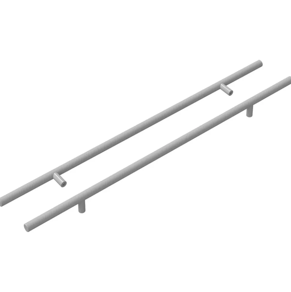 vidaXL Handvat 2 pcs Zilver 500 mm Staal