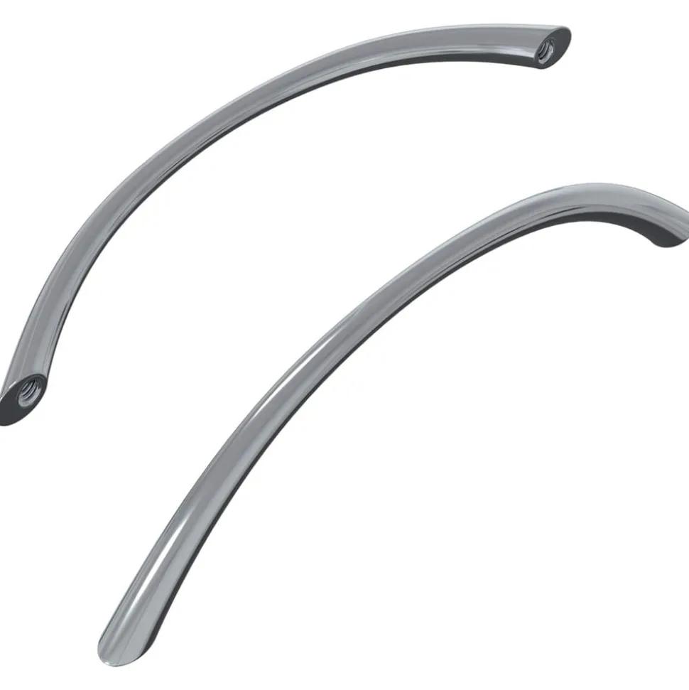 vidaXL Handvat 2 pcs Zilver 107 x 3.6 x 23 mm Roestvrij staal
