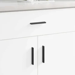 vidaXL Handvat 2 pcs Zwart 106 x 7,4 x 15,5 mm Aluminium